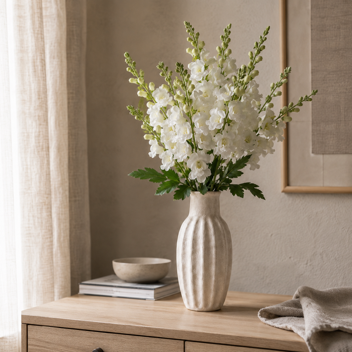 White Delphinium <br> -Master Carton: 24 pcs