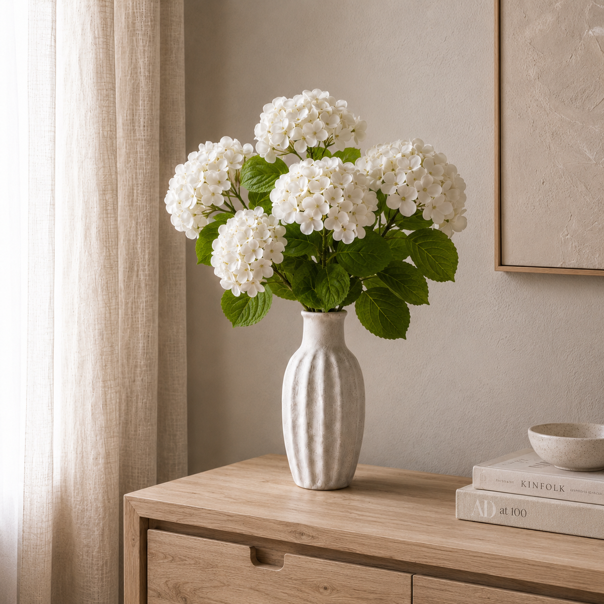 White Hydrangea<br> Master Carton: 24 pcs