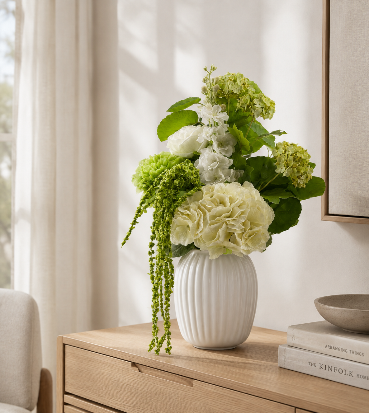 Everbloom Real Touch Green Panicle Hydrangea