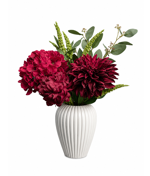 SILK BOUQUET BORDEAUX/LIME